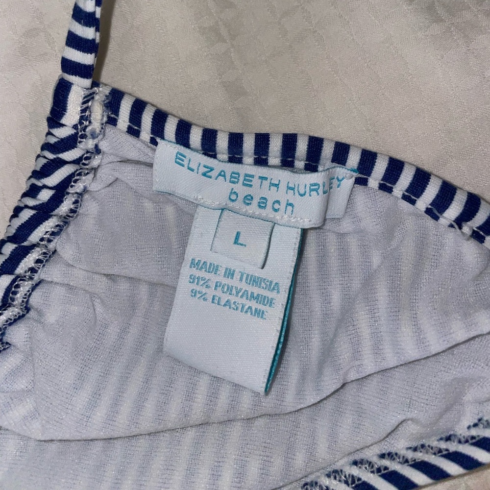 Striped Elizabeth Hurley Bikini - Picture 6 of 6